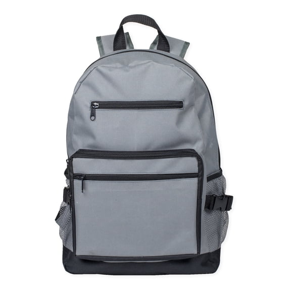 Reinforced and Water Resistant Padded Laptop School Backpack (Stone Grey)