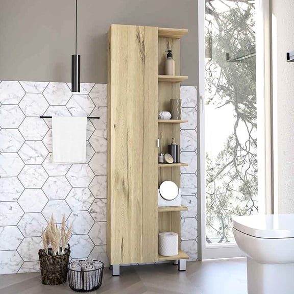 One cabinet with 4 interior shelves / Office corner storage / Long - term use furniture