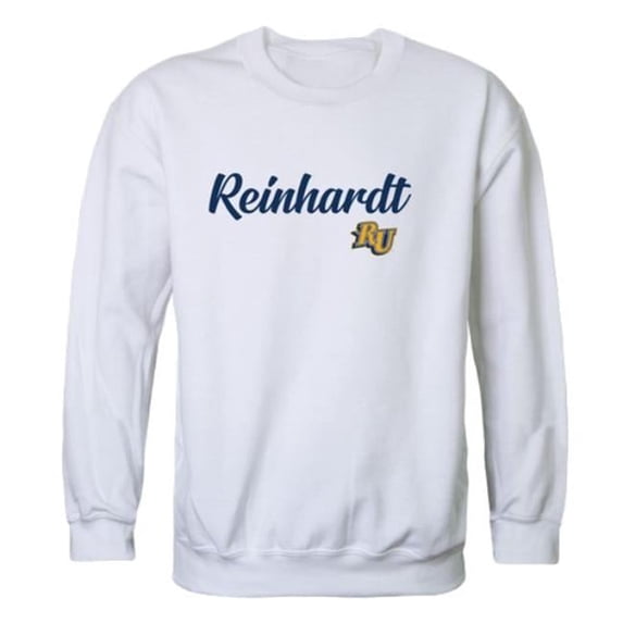 Reinhardt University Eagles Script Crewneck Sweatshirt, White - Extra Large