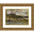thumbnail image 1 of Reinhold Norstedt 24x18 Gold Ornate Framed and Double Matted Museum Art Print Titled - Motif from Drottningholm (1887), 1 of 4