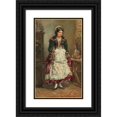 thumbnail image 1 of Reinhold Werner 12x18 Black Ornate Wood Framed Double Matted Museum Art Print Titled - Portrait of a Woman, 1 of 5