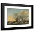 thumbnail image 1 of Reinier Nooms 18x15 Black Modern Framed Museum Art Print Titled - The Caulking of Ships at the Bothuisje on Het Ij in Amsterdam (1650 - 1668), 1 of 5
