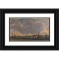 thumbnail image 1 of Reinier Nooms 24x15 Black Ornate Framed Double Matted Museum Art Print Titled: View of Tripoli (1662 - 1668), 1 of 5
