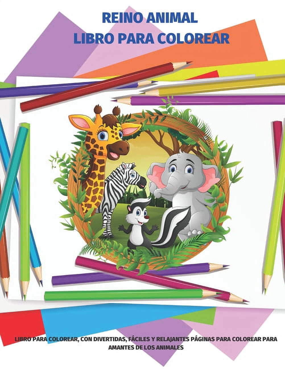Reino Animal Libro Para Colorear - Libro Para Colorear, Con Divertidas ...
