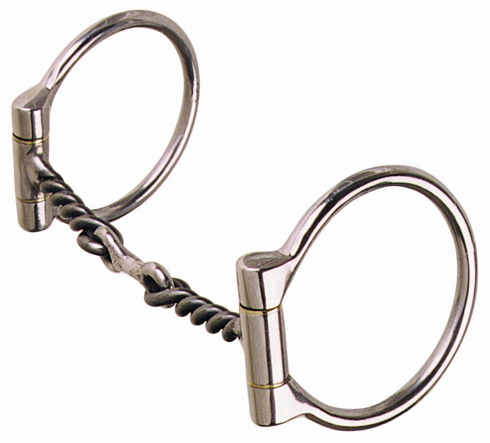Reinsman Twisted Wire Dog Bone Offset Dee Ring Snaffle Bit - Thumbnail 2