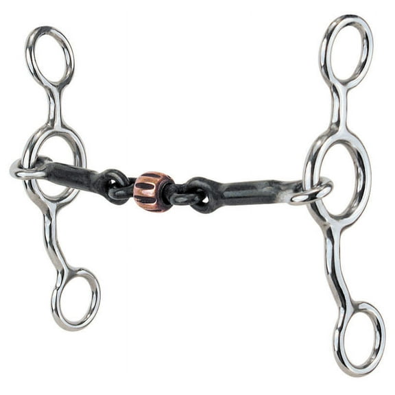 Reinsman 349 Junior Cowhorse Smooth Dogbone Snaffle Bit 5 Mouth