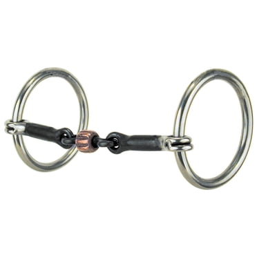 Reinsman 252 Offset Dee Snaffle Bit With Copper Roller – 5\" Mouth, 7/16\" Diameter For Horse Training & Flexion