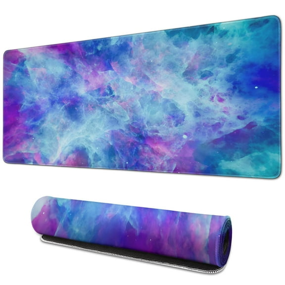Reinvent Gaming with our Large Dazzling Galaxy Mouse Pad; Non-Slip Rubber Base for Precision, Durable Stitched Edges. Ideal for Keyboards & Desks - 31.5x11.8inch.