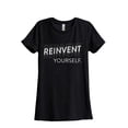 thumbnail image 1 of Reinvent Yourself Women's Fashion Relaxed T-Shirt Tee Heather Black Small, 1 of 5