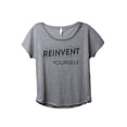 thumbnail image 1 of Reinvent Yourself Women's Fashion Slouchy Dolman T-Shirt Tee Heather Grey Small, 1 of 4