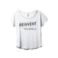 thumbnail image 1 of Reinvent Yourself Women's Fashion Slouchy Dolman T-Shirt Tee Heather White 2X-Large, 1 of 5