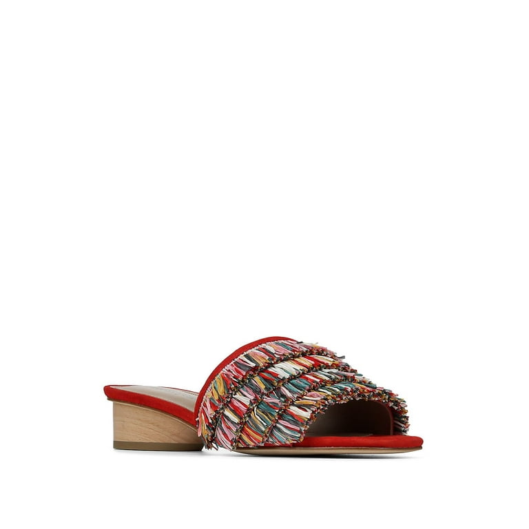 Multicolor fringe sandals clearance