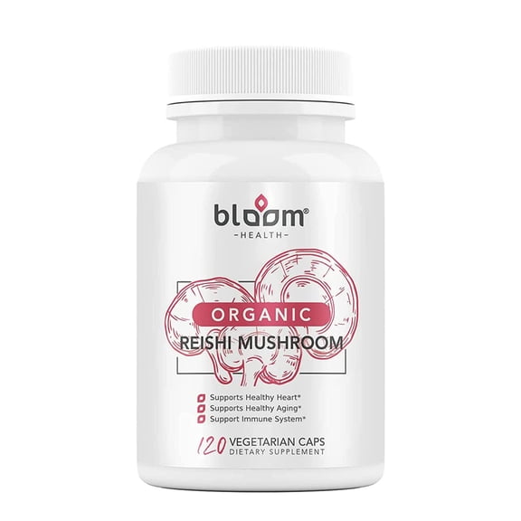 Reishi Mushroom Capsules  for Immune System Support and Defense by Bloom Health