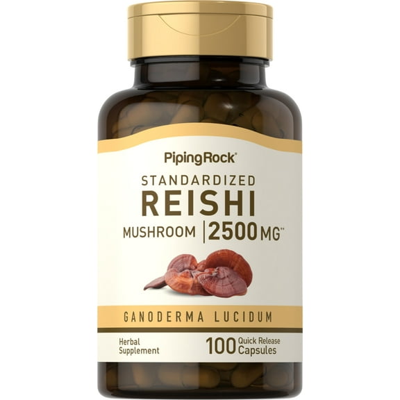 Reishi Mushroom Extract 500mg | 100 Capsules | by Piping Rock