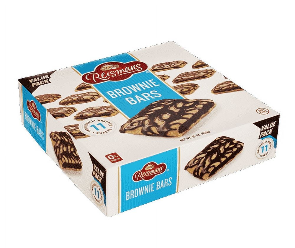 Reismans Dairy-Free Brownie Bars with Chocolate Drizzle Snack Box Value Pack, 11-Pack