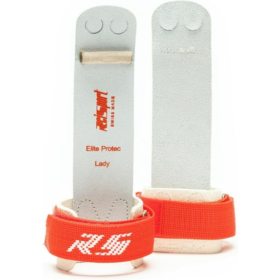 Reisport Protec Uneven Bar Gymnastics Hand Grips, Leather, Hook & Loop - Medium