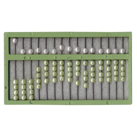 Reizen Abacus For The Blind - Green Frame - Green and White Beads