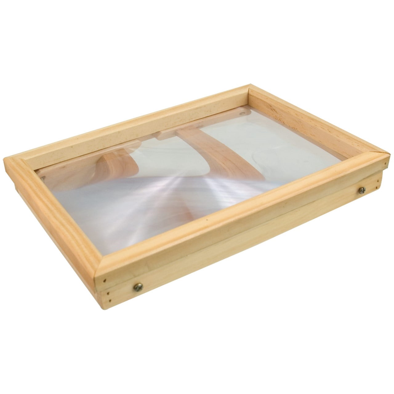 Reizen Foldable Hands Free Magnifier with Wooden Frame Table Stand ...