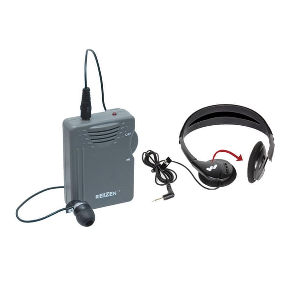Reizen Loud Ear 110dB Gain Personal Amplifier with Headphones