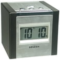 thumbnail image 1 of Reizen Talking LCD Alarm Cube Clock - Silver and Black, 1 of 1