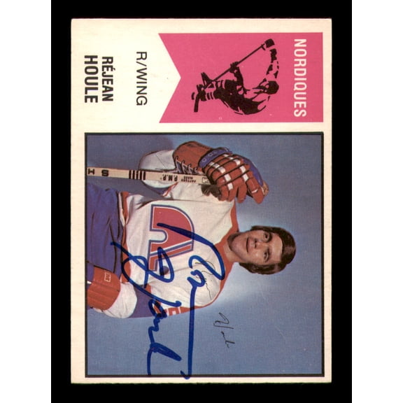 Rejean Houle Autographed 1974-75 O-Pee-Chee WHA Card #41 Quebec Nordiques SKU #251636