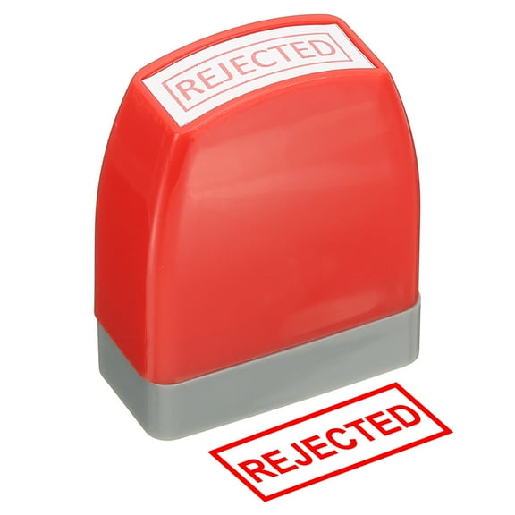 Rejected Notice Stamp Self Inking, Red Ink Office Stamps Pre Inked Message Stamp Refillable Business Stamp, Red