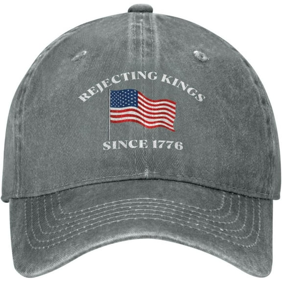 Rejecting King Since 1776 Hat Men Women Trucker Hat Dad Baseball Cap