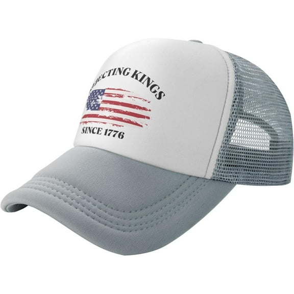 Rejecting King Since 1776 Mesh Hat Men Women Baseball Cap Trucker Hat