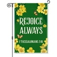 thumbnail image 1 of Rejoice Always Garden Flag, Funny Faith Bible Verse Yard Sign for Outside, Religious Housewarming Gifts for Family Friend, Christian Yard Sign Home Décor, 1 of 6