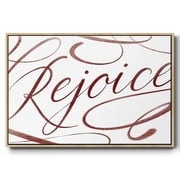 Rejoice - Framed Gallery Wrapped Holiday Canvas - 17 x 25 - Natural Wood Frame