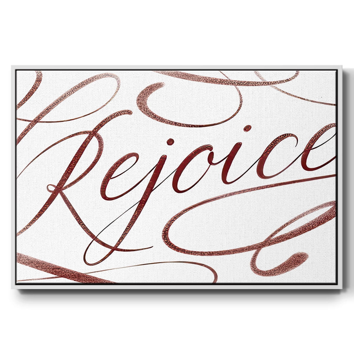 Rejoice - Framed Gallery Wrapped Holiday Canvas - 17 x 25 - White Frame