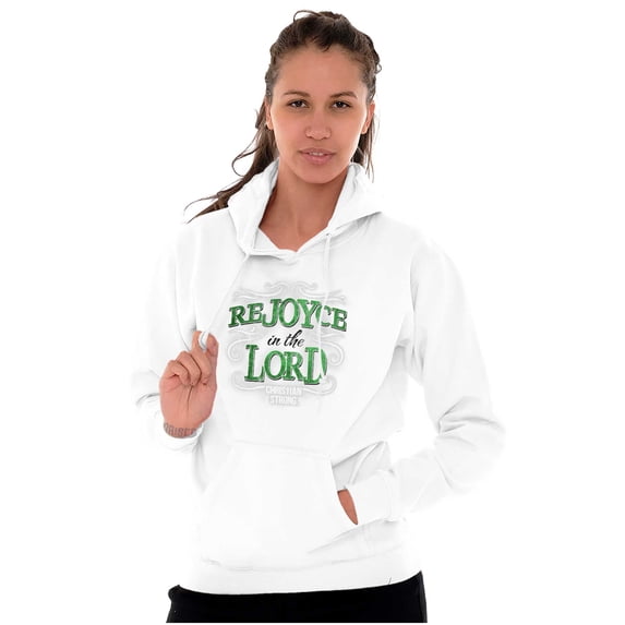 Rejoice In The Lord Christian Hoodie Sweatshirt Women Brisco Brands L