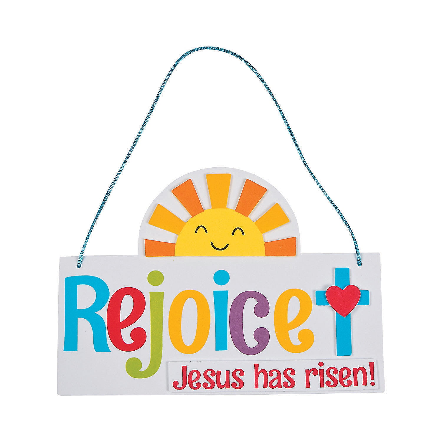 Rejoice Jesus Has Risen Foam Sign Craft Kit- Craft Kits 12 Pieces 