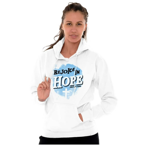 Rejoice in Hope Christian Faith Hoodie Sweatshirt Women Brisco Brands M