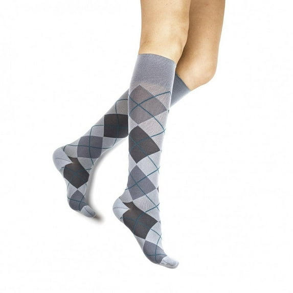 Rejuva® Argyle Knee High Compression Socks