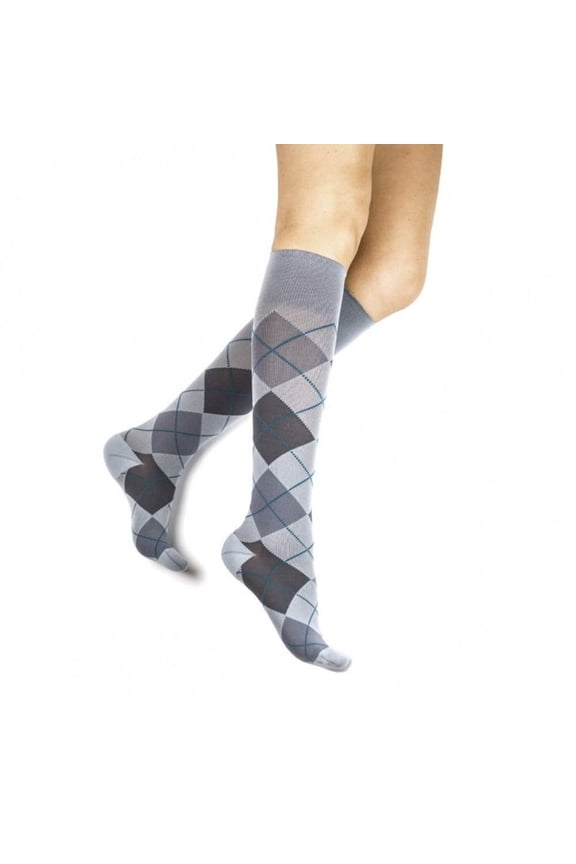 Rejuva Coolmax Compression Knee High Socks (Smoke, Medium)