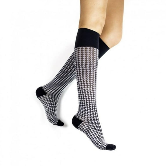 Rejuva Houndstooth 15-20 mmHg Compression Socks