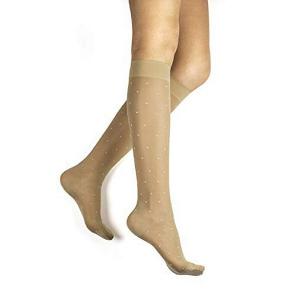 Rejuva Sheer Dot Women's 20-30 mmHg Knee High