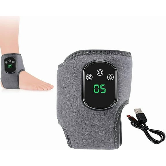 Rejuvacare Foot Massager 3-in-1 Heated Wrap with 3 Vibration Modes & 5 Heat Levels, for Circulation & Pain Relief, for Foot Relaxation, for Neuropathy, Tendinitis & Plantar Fasciitis