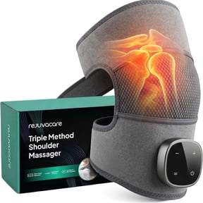 TNMLLD Original Shoulder Massager Upgraded 2026 with Heat & Compression,TNMLLD Triple Method Shoulder Massager for Pain Relief Deep Tissue,Cordless Rechargeable Vibration Wrap, Adjustable