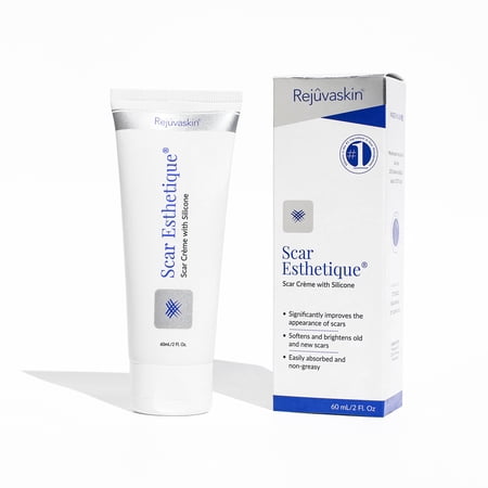 Rejuvaskin Scar Esthetique Scar Cream with Silicone - Scar Cream For Surgical Scars, Stretch Marks, Keloids, Acne, C-section, and Burns - Scar Removal Helps Reduce the Appearance of Scars - 60ml