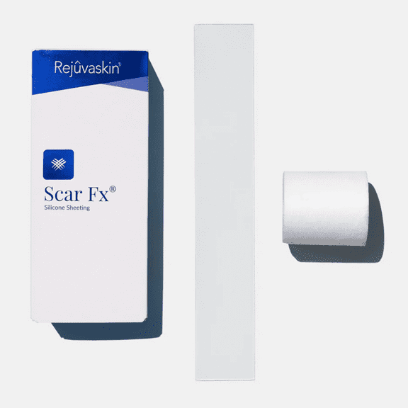"Rejuvaskin Scar Tape Silicone Sheeting, 1.5"" x 9"", 100% Healthcare Grade Silicone"