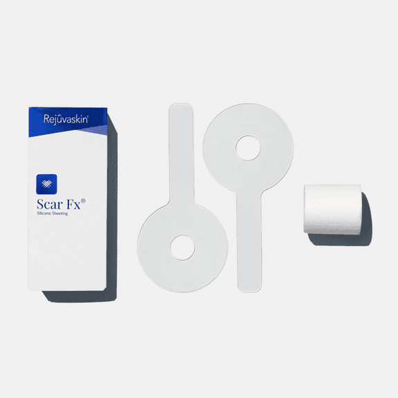 Rejuvaskin Scar Fx Silicone Sheeting Pair of Silicone Scar Tape for Breast Surgical Scars- Lollipop Style - Silicone Tape for Soften, Flatten, Reduce and Recover Scars - Physician Recommended