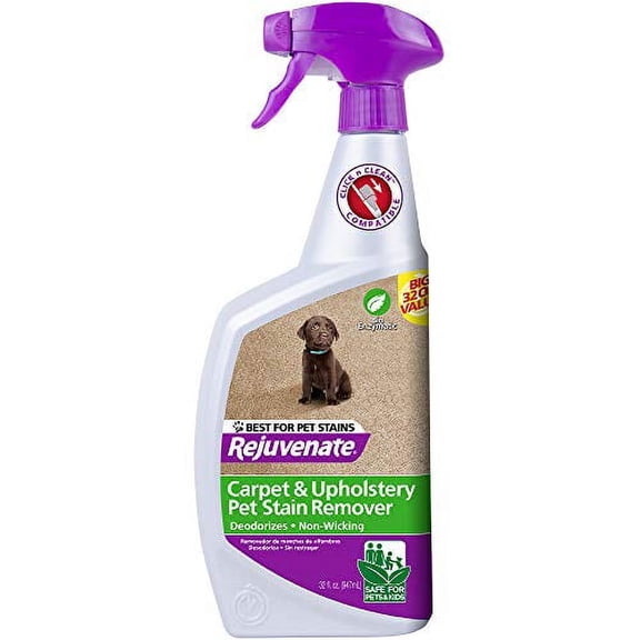 Rejuvenate Carpet Cleaner Spot Remover Stain Remover & Professional Strength Pet Stain and Pet Odor Eliminator