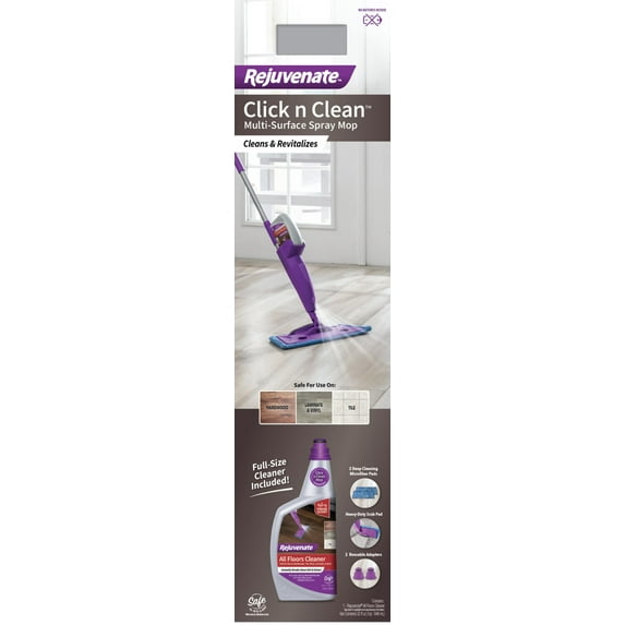 Rejuvenate Click n Clean Multi-Surface Spray Mop System, Floor Cleaner Mop Kit
