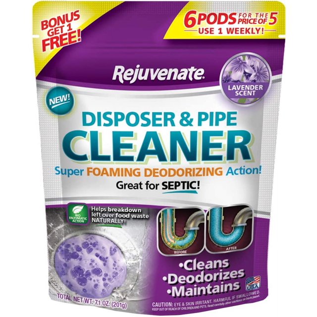 Rejuvenate Garbage Disposal and Drain Pipe Cleaner Powerful Foaming