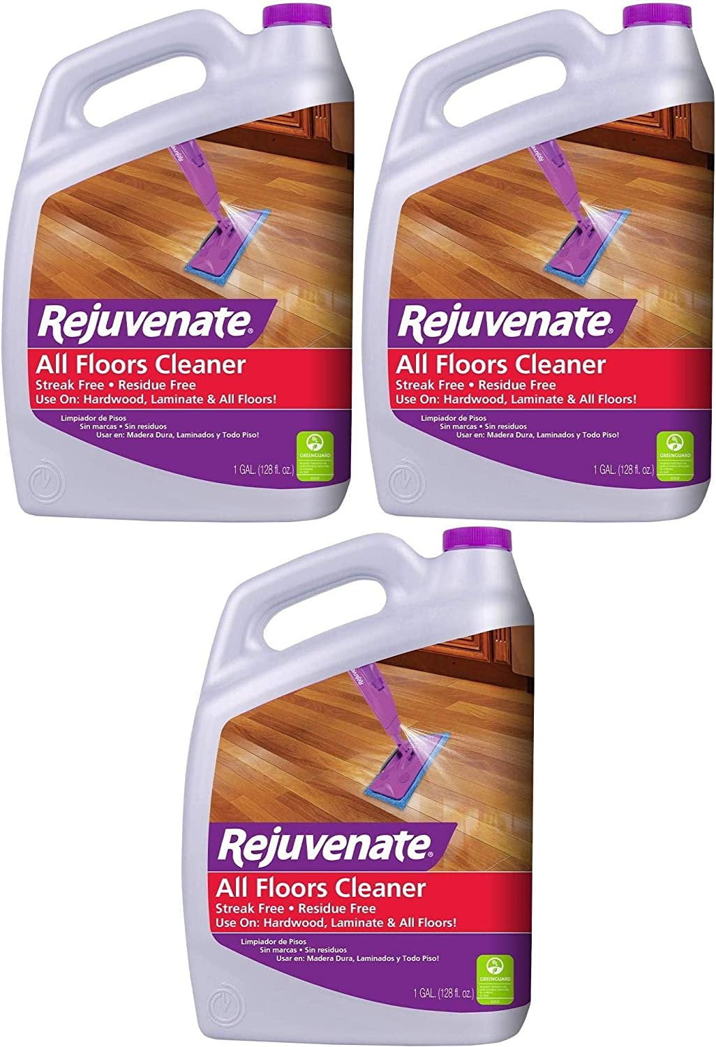 Rejuvenate All-Floors Floor Cleaner - PH Balanced, Shine Booster - 3 ...