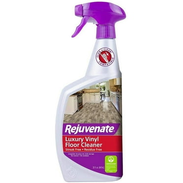 Rejuvenate High Performance Luxury Vinyl Tile Plank Floor Cleaner pH Neutral Formula Doesn't Leave Streaks or Dulling Residue 32oz