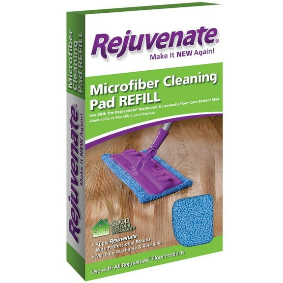 Rejuvenate Microfiber Cleaning Pad Refill Fits Hardwood & Laminate Floor Care System Mop Use with all Rejuvenate Floor Cleaning and Restoration Products