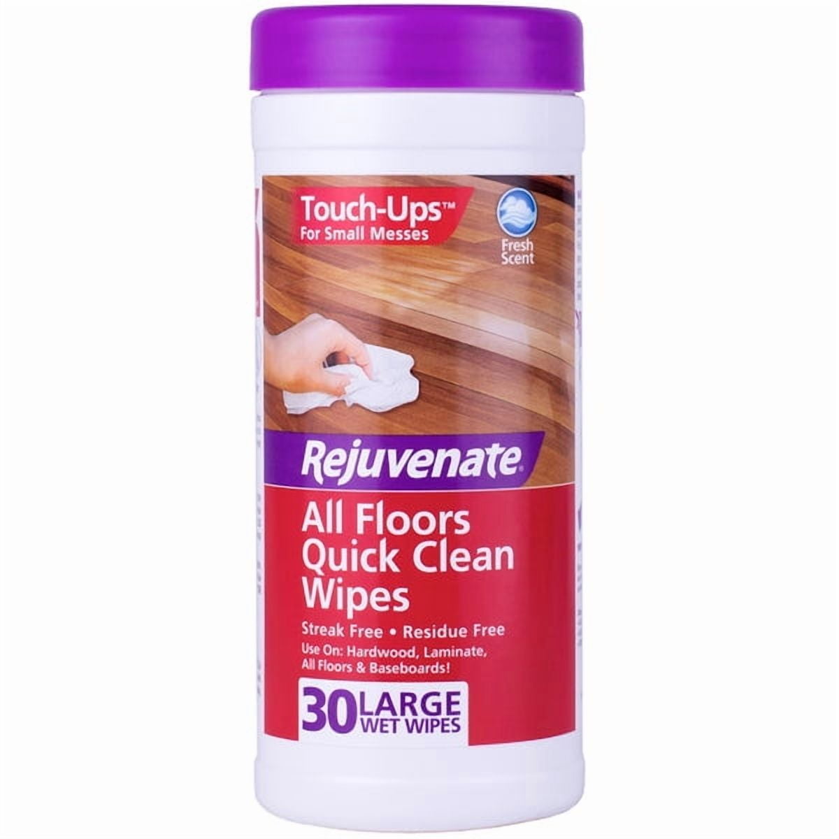 Rejuvenate Plant-Based Pulp Floor & Furniture Cleaning Wipes 8 in. W x 7 in. L 30 pk